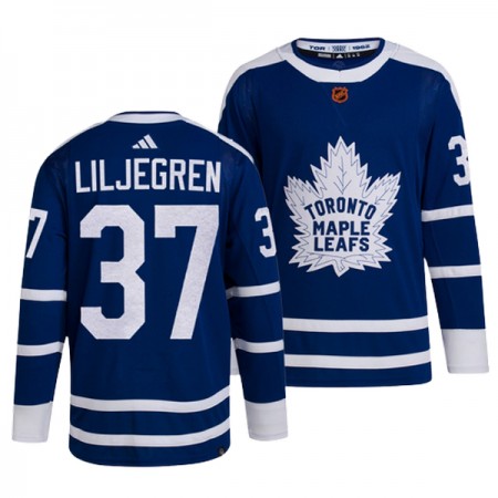 Dresovi Toronto Maple Leafs Timothy Liljegren 37 Adidas 2022-23 Reverse Retro 2.0 Plava Authentic - Muške